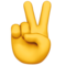 Victory Hand emoji on Apple